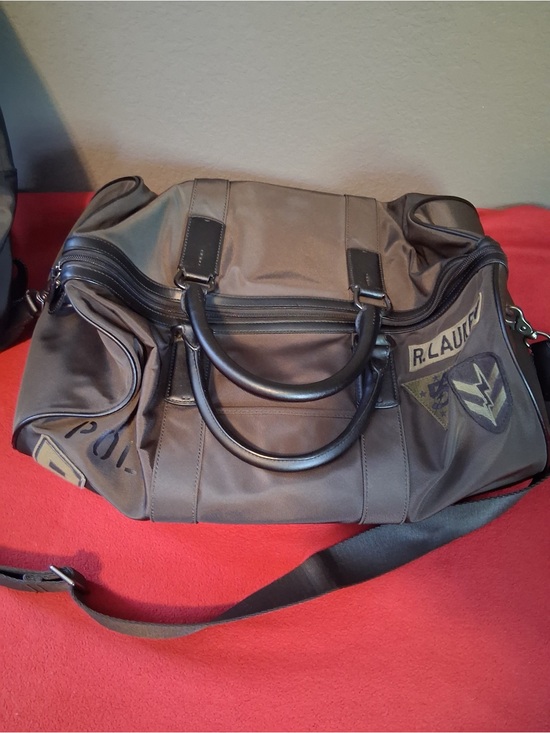 Polo Ralph Lauren Other - Polo by Ralph Lauren Olive Green Men's Duffel Bag with Black Leather Handles